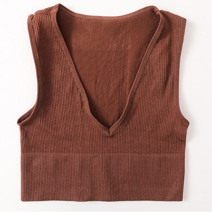 Sexy Off-shoulder Crop Top For Women Chocolate