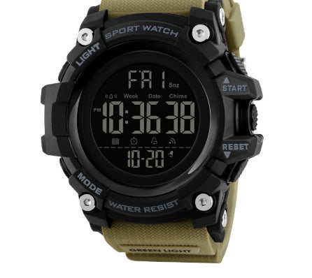 Outdoor Exercise Camouflage Fashion Men's Electronic Watch Khaki