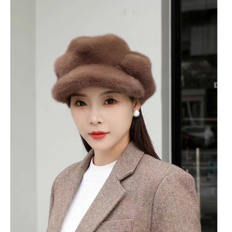 Autumn And Winter New Korean Fashion Women's Pumpkin Hat Coffee Color Average Size